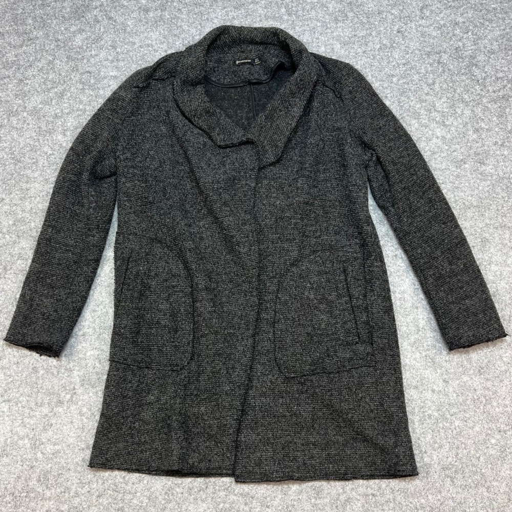 Stradivarius Knit Open Front Cardigan Sweater Charcoal Gray Womens Size S